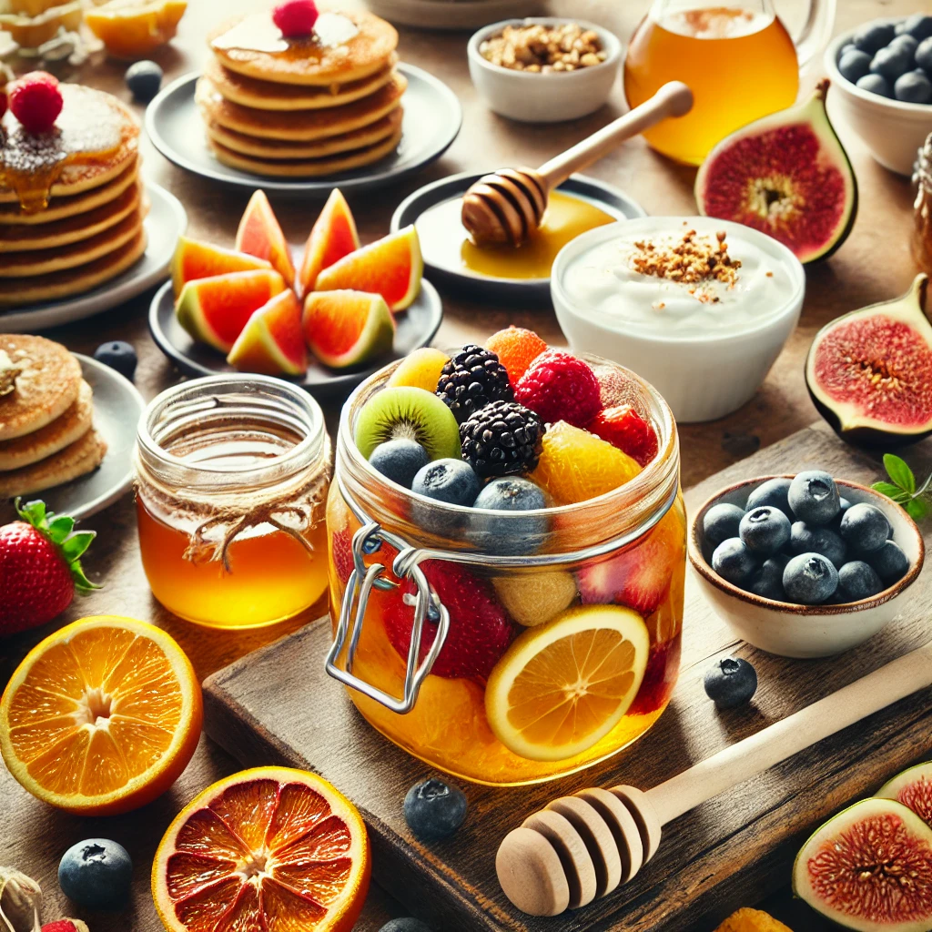 Owoce w miodzie jako dodatek do śniadań